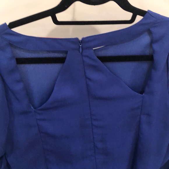 Blue long sleeved sequin dress - Picture 4 of 5